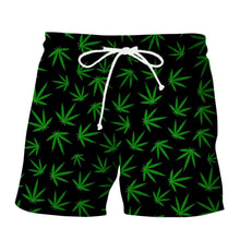 Load image into Gallery viewer, Men Shorts Fashion Plant 3D Leaf Print Shorts