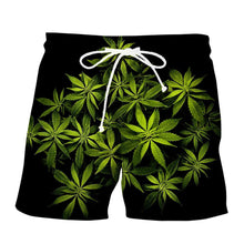 Load image into Gallery viewer, Men Shorts Fashion Plant 3D Leaf Print Shorts