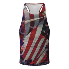 Load image into Gallery viewer, Men Summer Tank Tops Casual Beach O Neck American Flag Printed