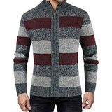 Men's Autumn and Winter Fashion Sweater Patchwork Knitted Cardigan