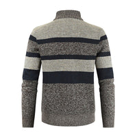 Men's Autumn and Winter Fashion Sweater Patchwork Knitted Cardigan