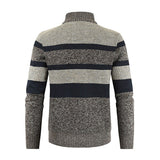 Men's Autumn and Winter Fashion Sweater Patchwork Knitted Cardigan