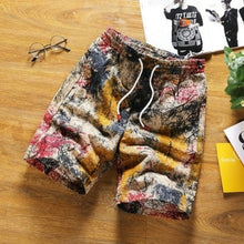 Load image into Gallery viewer, Men's Beach Shorts New Fashion Linen Leisure Shorts Loose Straight