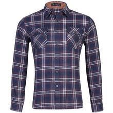 Load image into Gallery viewer, Men's Classic Casual Wear Flannel Striped Long sleeved Shirt Middle