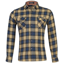 Load image into Gallery viewer, Men's Classic Casual Wear Flannel Striped Long sleeved Shirt Middle