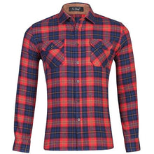 Load image into Gallery viewer, Men's Classic Casual Wear Flannel Striped Long sleeved Shirt Middle