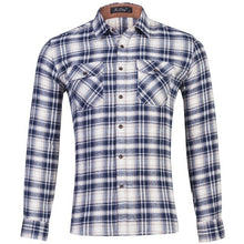 Load image into Gallery viewer, Men's Classic Casual Wear Flannel Striped Long sleeved Shirt Middle