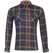 Load image into Gallery viewer, Men's Classic Casual Wear Flannel Striped Long sleeved Shirt Middle