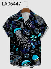 Load image into Gallery viewer, Men's Fashion Summer T Shirts Hawaiian Jellyfish 3d Print Cozy Casual