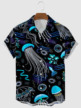 Load image into Gallery viewer, Men's Fashion Summer T Shirts Hawaiian Jellyfish 3d Print Cozy Casual