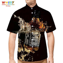 Load image into Gallery viewer, Men's Graphic Beer Button Down Shirts Novelty Beach 3D Pattern Summer