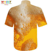 Load image into Gallery viewer, Men's Graphic Beer Button Down Shirts Novelty Beach 3D Pattern Summer