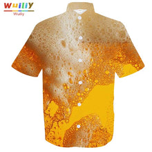 Load image into Gallery viewer, Men's Graphic Beer Button Down Shirts Novelty Beach 3D Pattern Summer