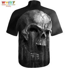 Load image into Gallery viewer, Men's Graphic Skeleton Button Down Shirts Novelty Beach 3D Pattern
