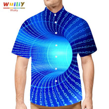 Load image into Gallery viewer, Men's Graphic Swirl Button Down Shirts Novelty Beach 3D Pattern Summer