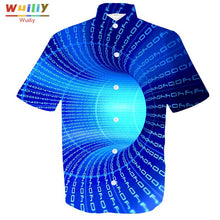 Load image into Gallery viewer, Men's Graphic Swirl Button Down Shirts Novelty Beach 3D Pattern Summer