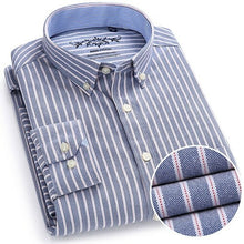 Load image into Gallery viewer, Men's Plaid Checked Oxford Button down Shirt Single Patch Pocket