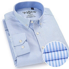 Load image into Gallery viewer, Men's Plaid Checked Oxford Button down Shirt Single Patch Pocket