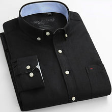 Load image into Gallery viewer, Men's Plaid Checked Oxford Button down Shirt Single Patch Pocket