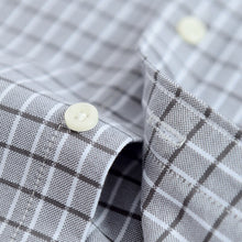 Load image into Gallery viewer, Men's Plaid Checked Oxford Button down Shirt Single Patch Pocket