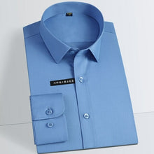 Load image into Gallery viewer, Men's Regular fit Long Sleeve Stretch Easy Care Shirt Formal Business