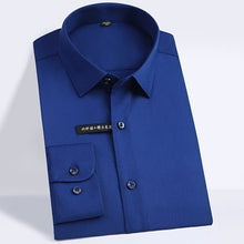 Load image into Gallery viewer, Men's Regular fit Long Sleeve Stretch Easy Care Shirt Formal Business