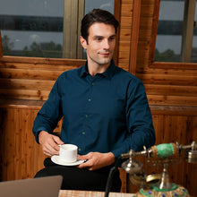 Load image into Gallery viewer, Men's Regular fit Long Sleeve Stretch Easy Care Shirt Formal Business