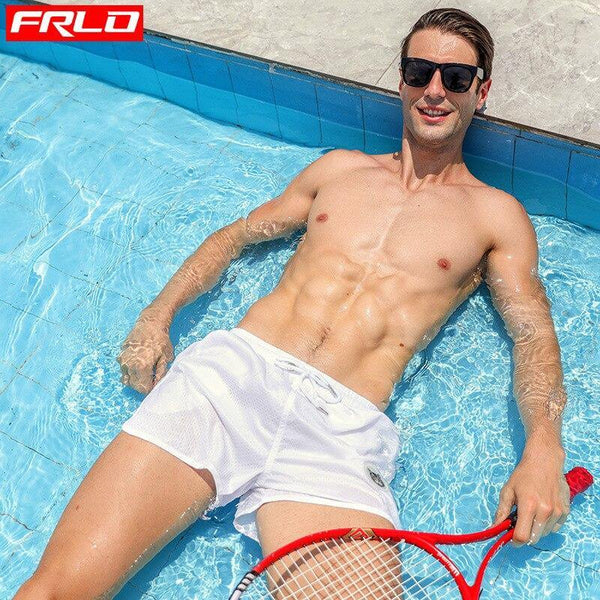 Men's Swimming Shorts Summer Swimwear Double Mesh Beach Shorts Swim - Sophornlilly