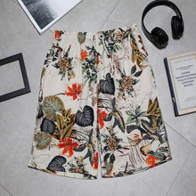 Load image into Gallery viewer, Men's Swimwear Swimming Trunks Summer Beach Shorts Cotton Linen Print