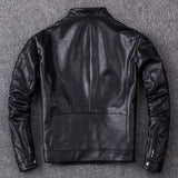 Sheepskin Leather Jacket Motorcycle Biker