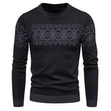 Load image into Gallery viewer, Men's Winter Round Neck Sweater Cotton Knitted Pullover Long Sleeve
