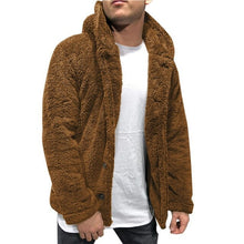 Load image into Gallery viewer, Mens Buttons Coat Warm Faux Fur Winter Casual Loose Double Sided Plush