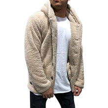 Load image into Gallery viewer, Mens Buttons Coat Warm Faux Fur Winter Casual Loose Double Sided Plush