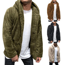 Load image into Gallery viewer, Mens Buttons Coat Warm Faux Fur Winter Casual Loose Double Sided Plush