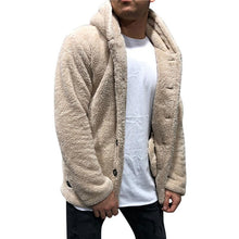 Load image into Gallery viewer, Mens Buttons Coat Warm Faux Fur Winter Casual Loose Double Sided Plush