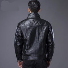 Load image into Gallery viewer, Leather Flight Suit Jacket Men Jacket Natural