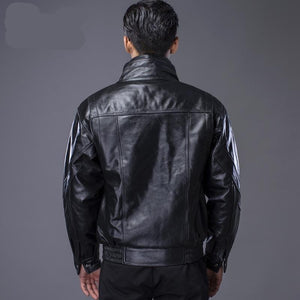 Leather Flight Suit Jacket Men Jacket Natural