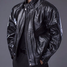 Load image into Gallery viewer, Leather Flight Suit Jacket Men Jacket Natural