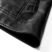 Load image into Gallery viewer, Mens Leather Jacket Fashion Motorcycle PU Leather Jacket Slim Fit Faux