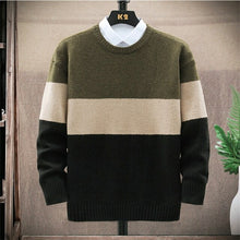 Load image into Gallery viewer, Patchwork Knitted Sweater Pullover Casual Long Sleeve