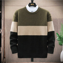 Load image into Gallery viewer, Patchwork Knitted Sweater Pullover Casual Long Sleeve