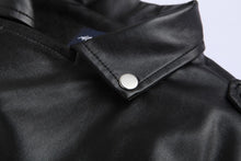 Load image into Gallery viewer, Mens Slim Fit White Leather Jackets Oblique Zipper Motorcycle Jackets