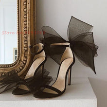 Load image into Gallery viewer, Mesh Butterfly Brand High Heels Sandals Summer Party Wedding