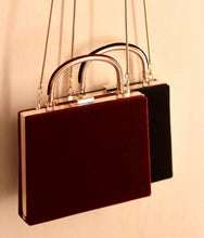Load image into Gallery viewer, Metal Clasp Women Handbags Unique Design Female Velvet Shoulder Bags