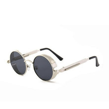 Load image into Gallery viewer, Metal Steam Punk Style Sunglasses Retro Round