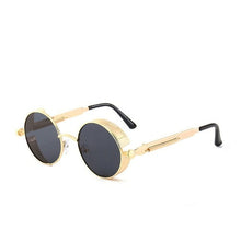Load image into Gallery viewer, Metal Steam Punk Style Sunglasses Retro Round