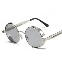 Load image into Gallery viewer, Metal Steam Punk Style Sunglasses Retro Round