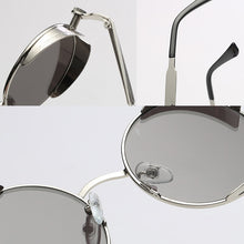 Load image into Gallery viewer, Metal Steam Punk Style Sunglasses Retro Round