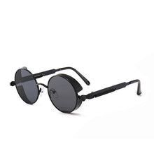 Load image into Gallery viewer, Metal Steam Punk Style Sunglasses Retro Round