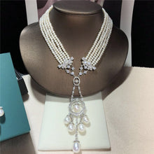 Load image into Gallery viewer, Micro inlay zircon clasp accessory 45 48cm 3 4mm white freshwater